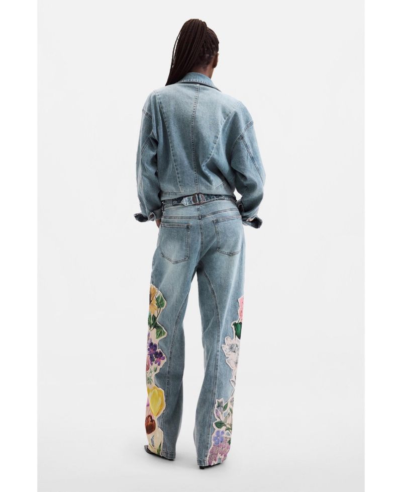 Women's Floral Printed Jeans