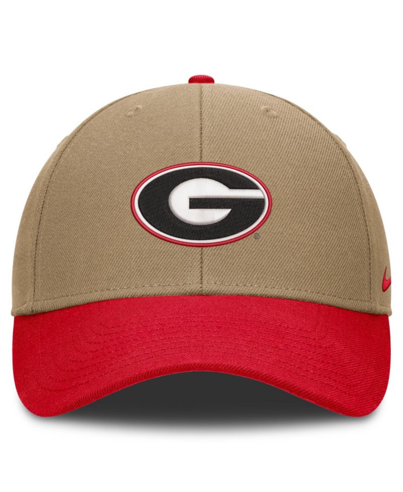 Men's and Women's Beige/Red Georgia Bulldogs Primetime Rise Dri-FIT Adjustable Hat