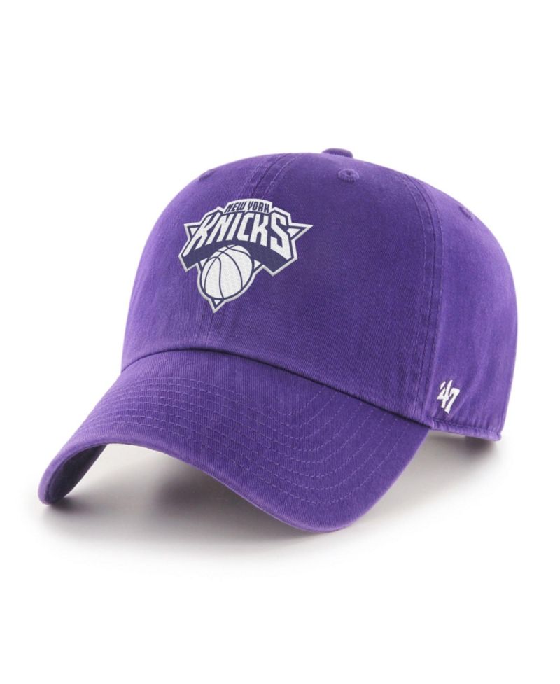 Men's and Women's '47 Purple New York Knicks Color Pack Clean Up Adjustable Hat