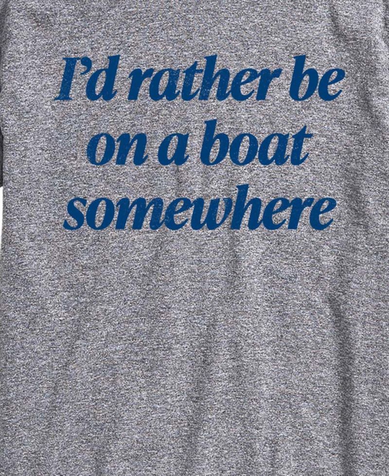 Men's Instant Message On Boat Somewhere Graphic T-Shirt