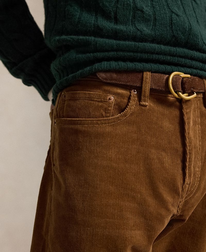 Men's Hampton Stretch Straight-Leg Corduroy Pants
