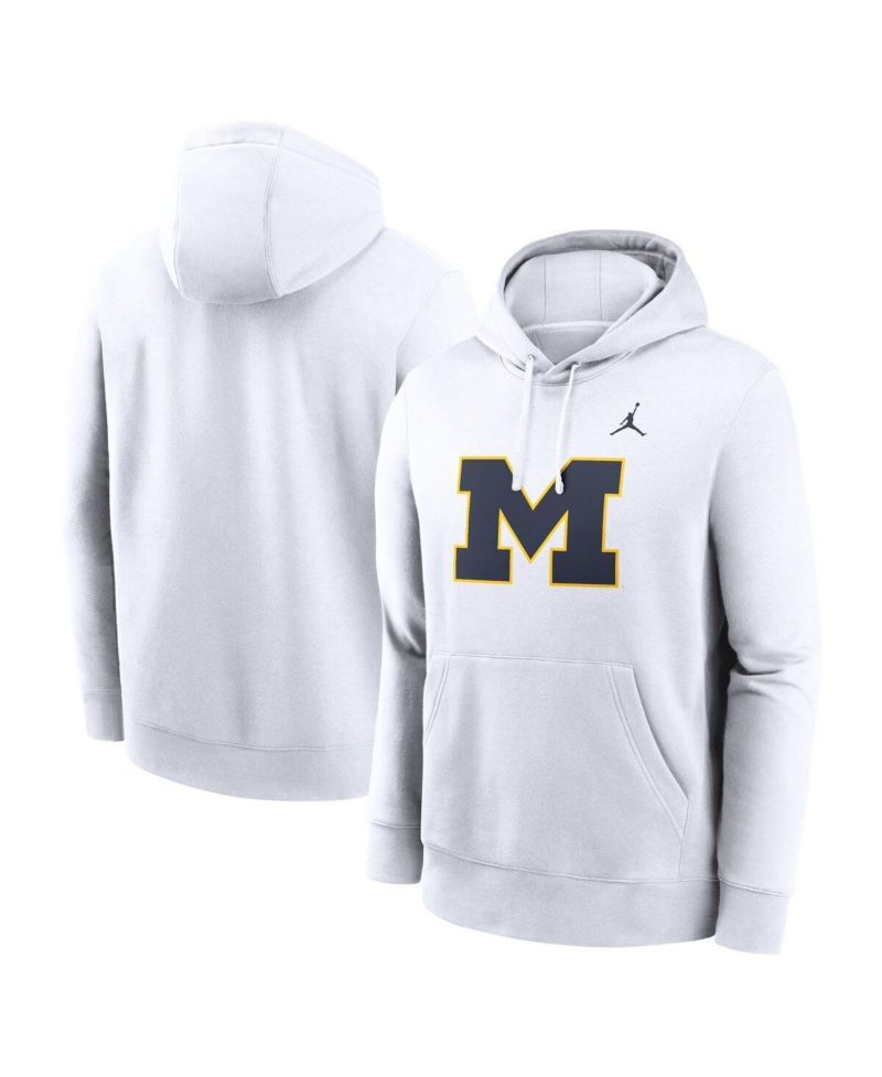 Men's Michigan Wolverines Primetime Evergreen Club Fleece Pullover Hoodie