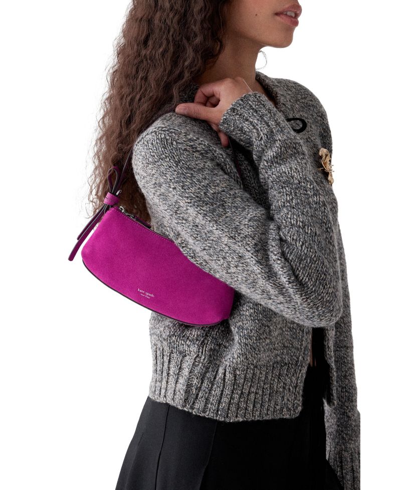 Loop Suede Pochette Small Shoulder Handbag