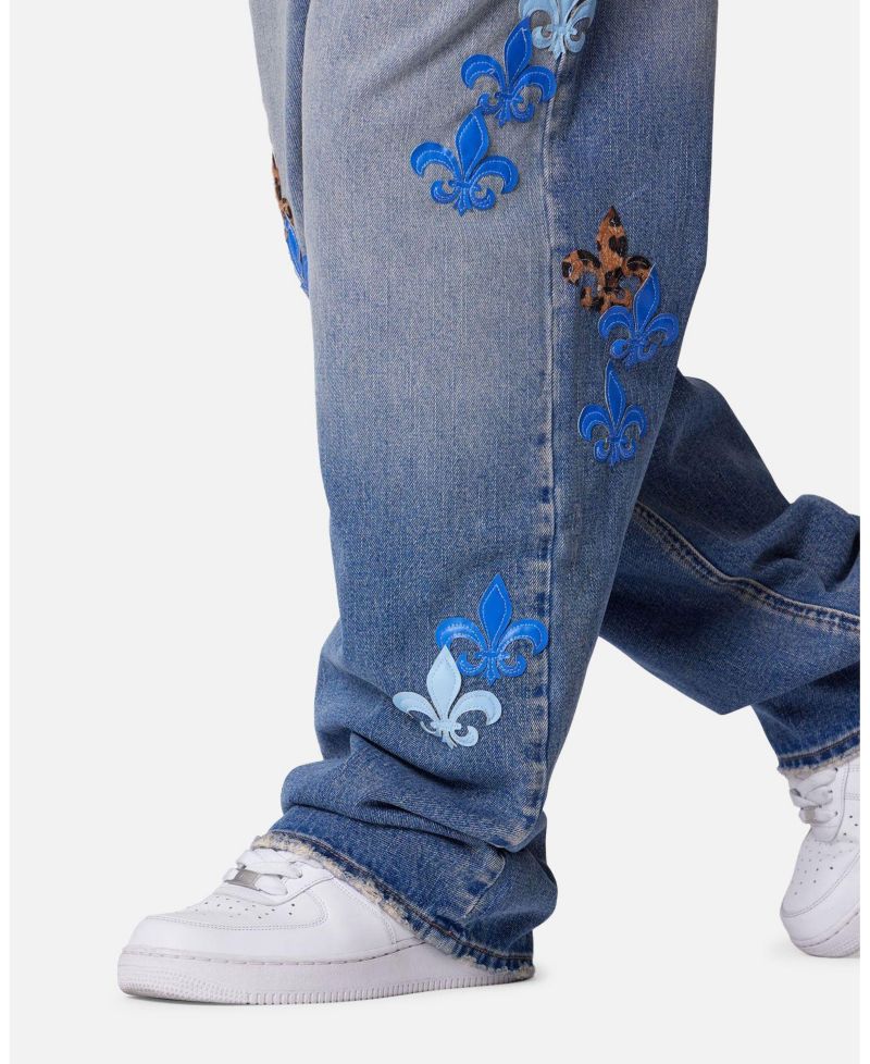 Men's Ultra Baggy Fleur Patch Jeans