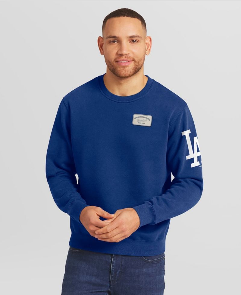 Darius Rucker Collection by Fanatics Men's Royal Los Angeles Dodgers Washed Crew Neck Pullover Sweatshirt