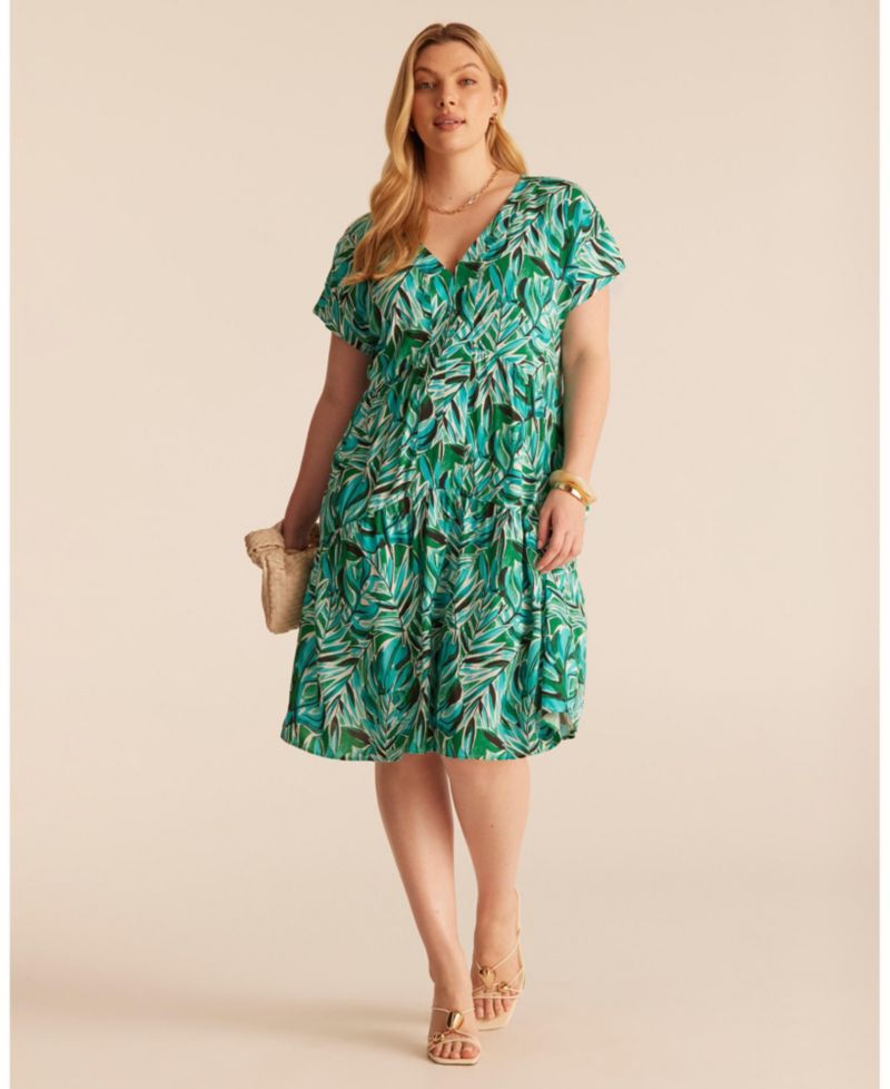 Women's Antibes Resort V-Neck Print Shift Mini Dress
