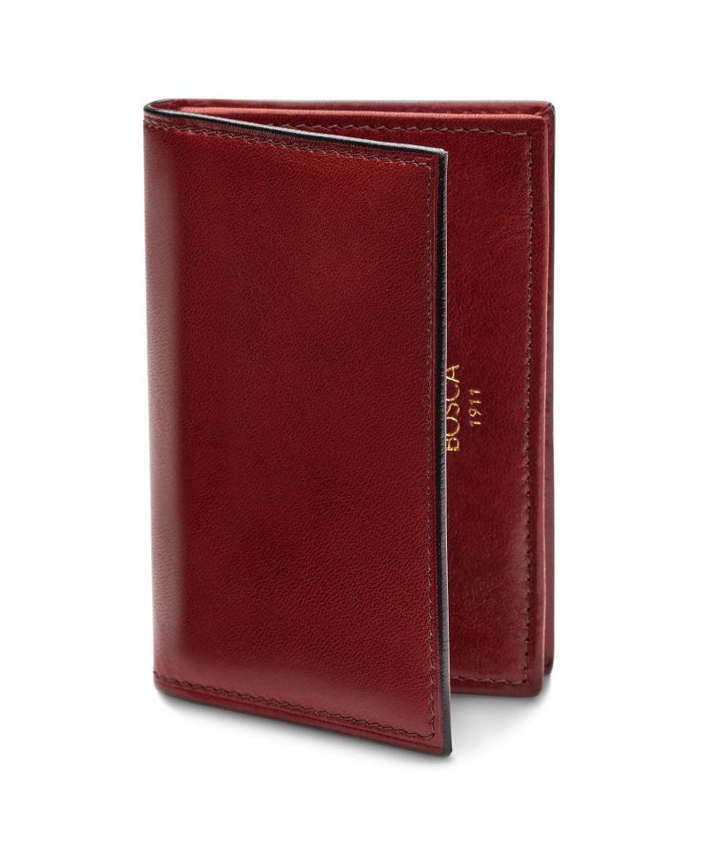 Men's Nappa Vitello Full Gusset 2 Pocket Card Case with ID
