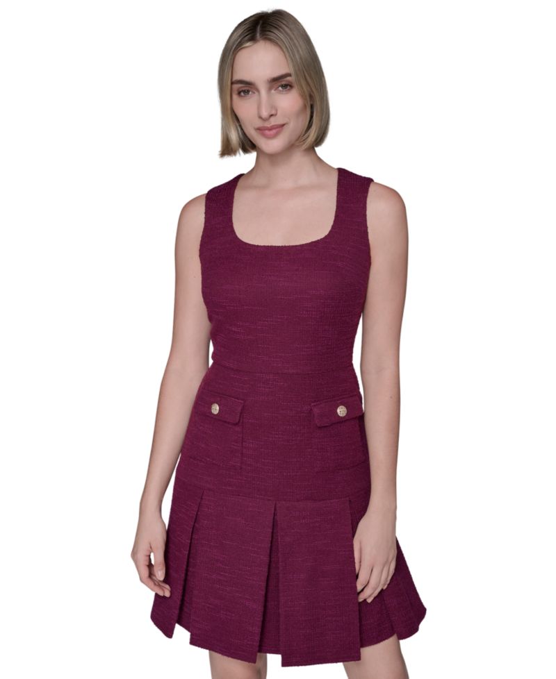 Women's Knit Tweed Shift Dress
