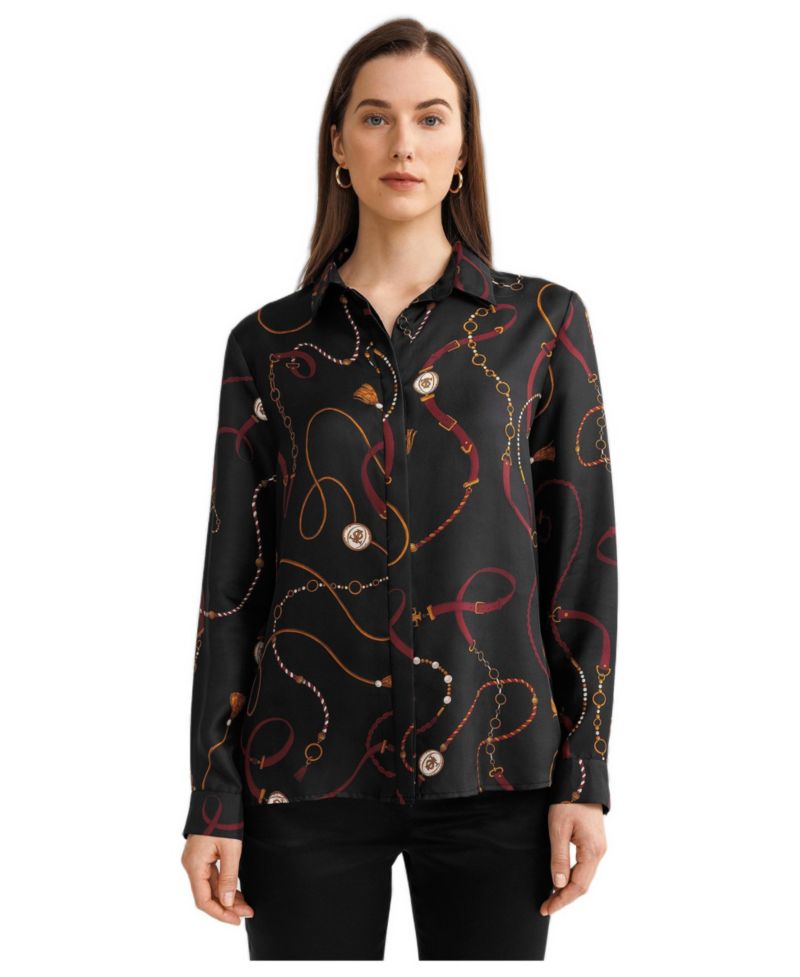 Women's Louisville Print Silk Shirt