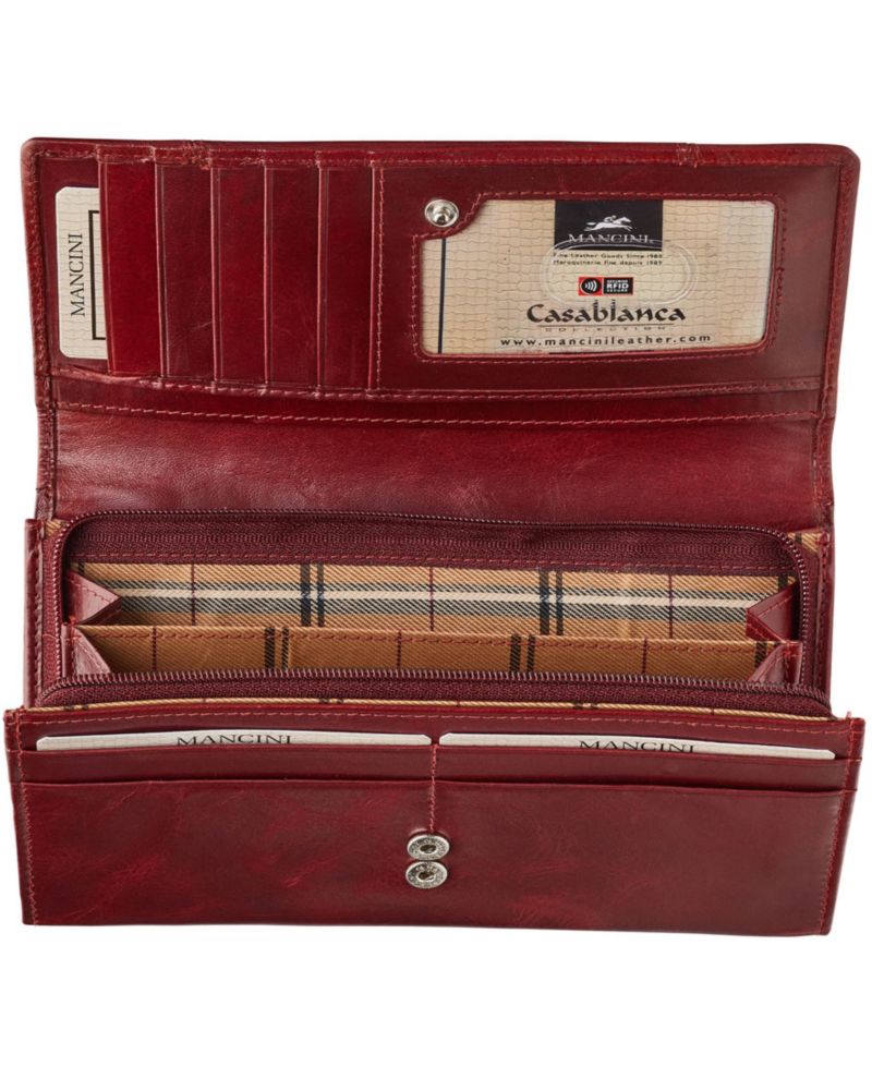 Casablanca Collection RFID Secure Ladies Clutch Wallet