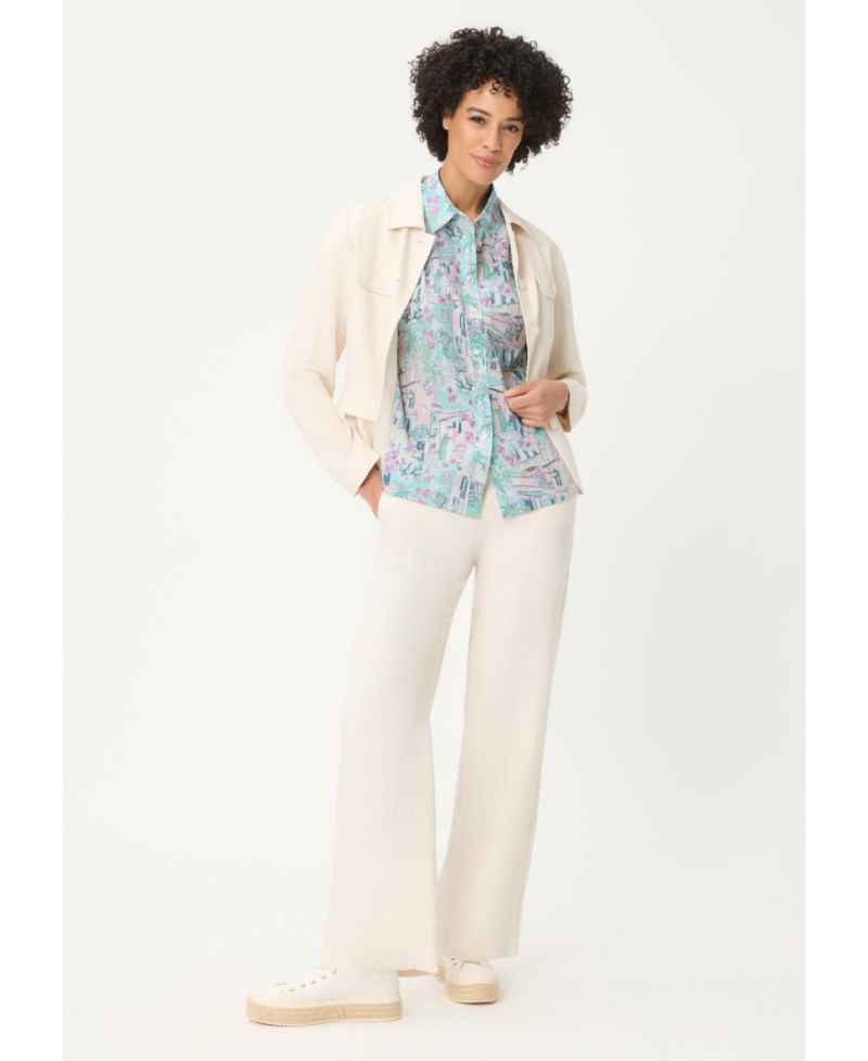 Women's Italian Villa Print Shirt