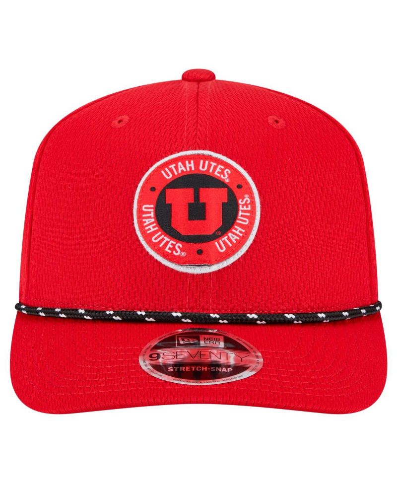 Men's Red Utah Utes COOLERA 9SEVENTY Rope Stretch-Snap Hat