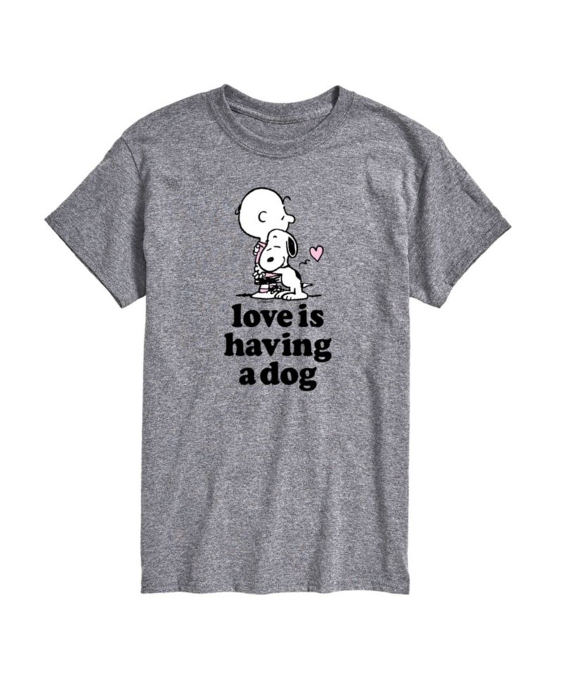 Men's Peanuts Love Is Having a Dog Short Sleeve T-Shirt