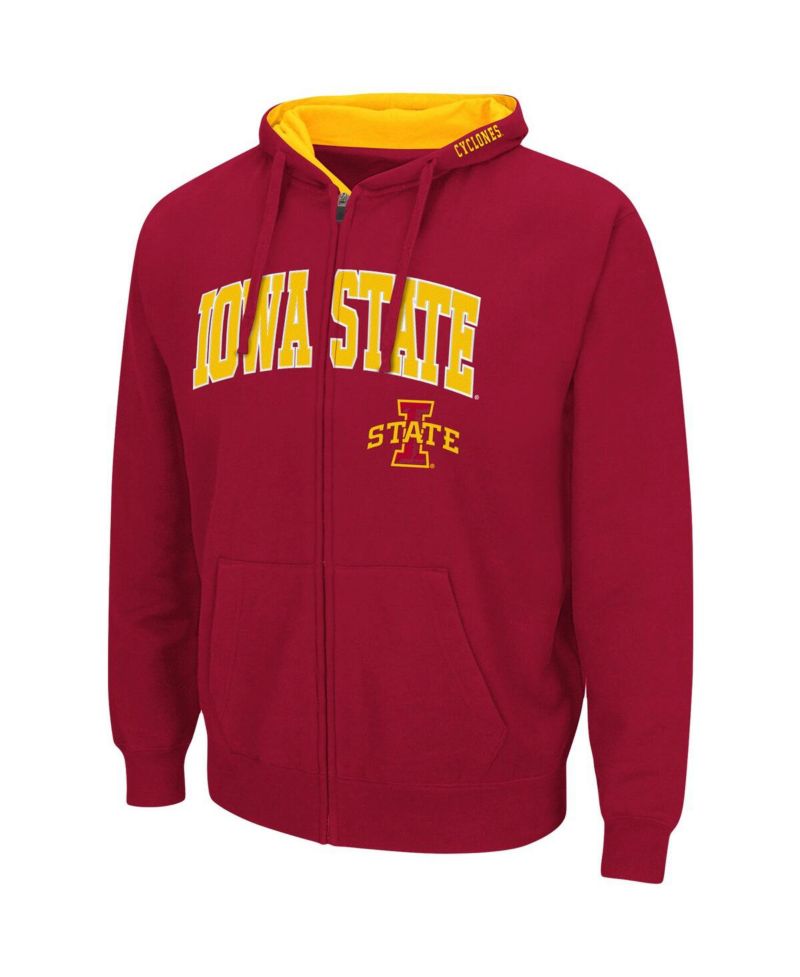 Men's Iowa State Cyclones Arch and Logo 3.0 Full-Zip Hoodie