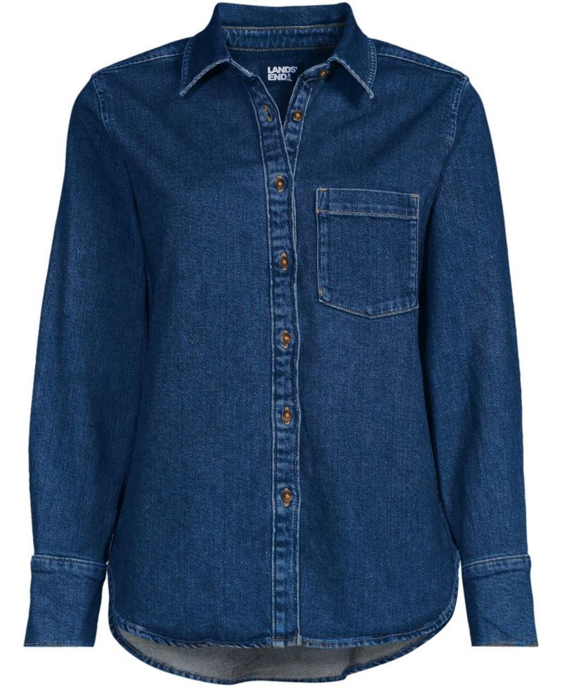 Women's Soft Denim Twill Button Front Shirt