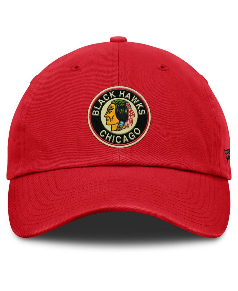 Men's Red Chicago Blackhawks Decades Collection Adjustable Hat