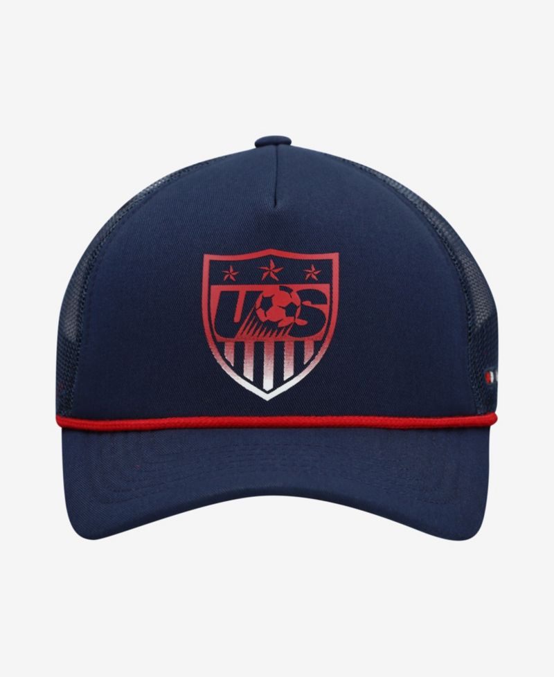 Men's and Women's Navy USMNT Atmosphere Adjustable Trucker Hat