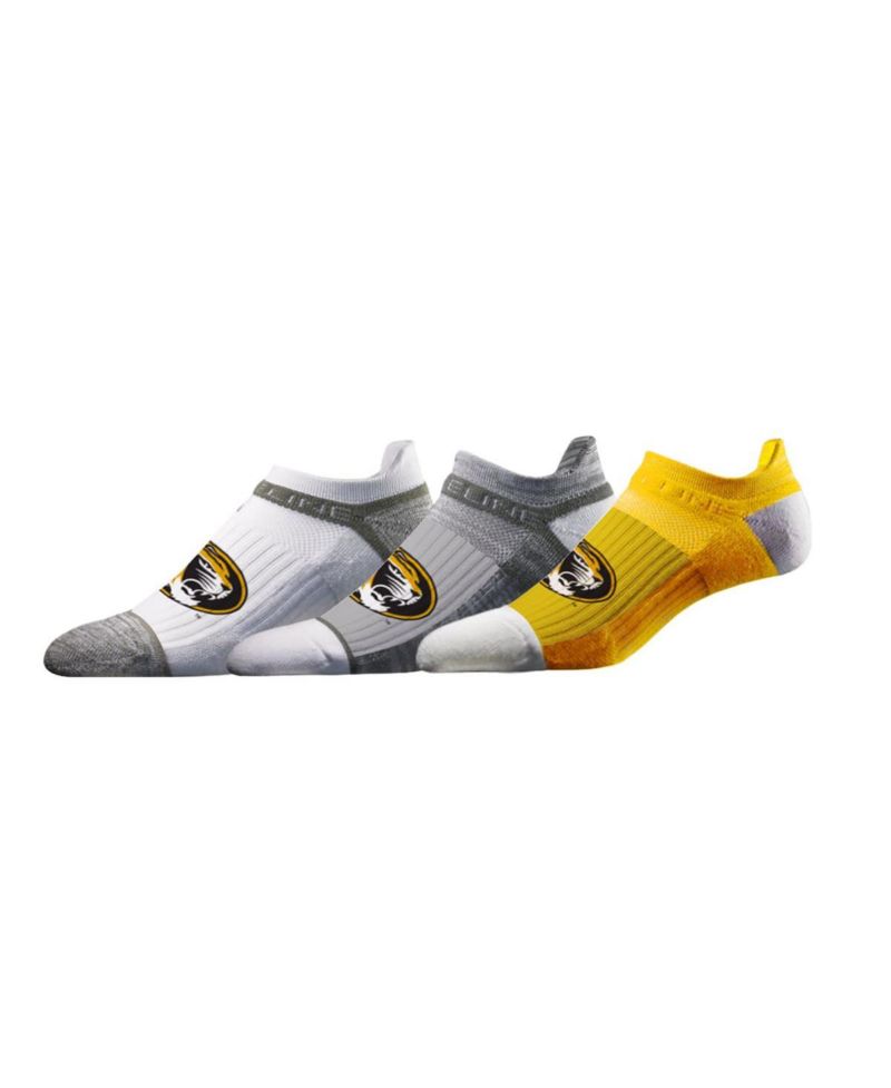 Men's and Women's 3-Pack Missouri Tigers Premium Low Ankle Socks Set