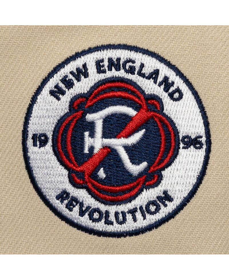 Men's Cream/Navy New England Revolution Upside Down Pro Pinch Snapback Hat