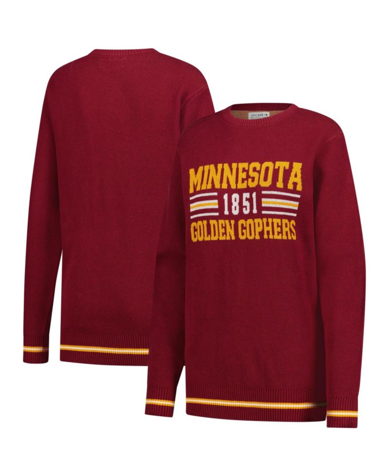 Men's and Women's Maroon Minnesota Golden Gophers Renew Knit Vintage Retro Sweater