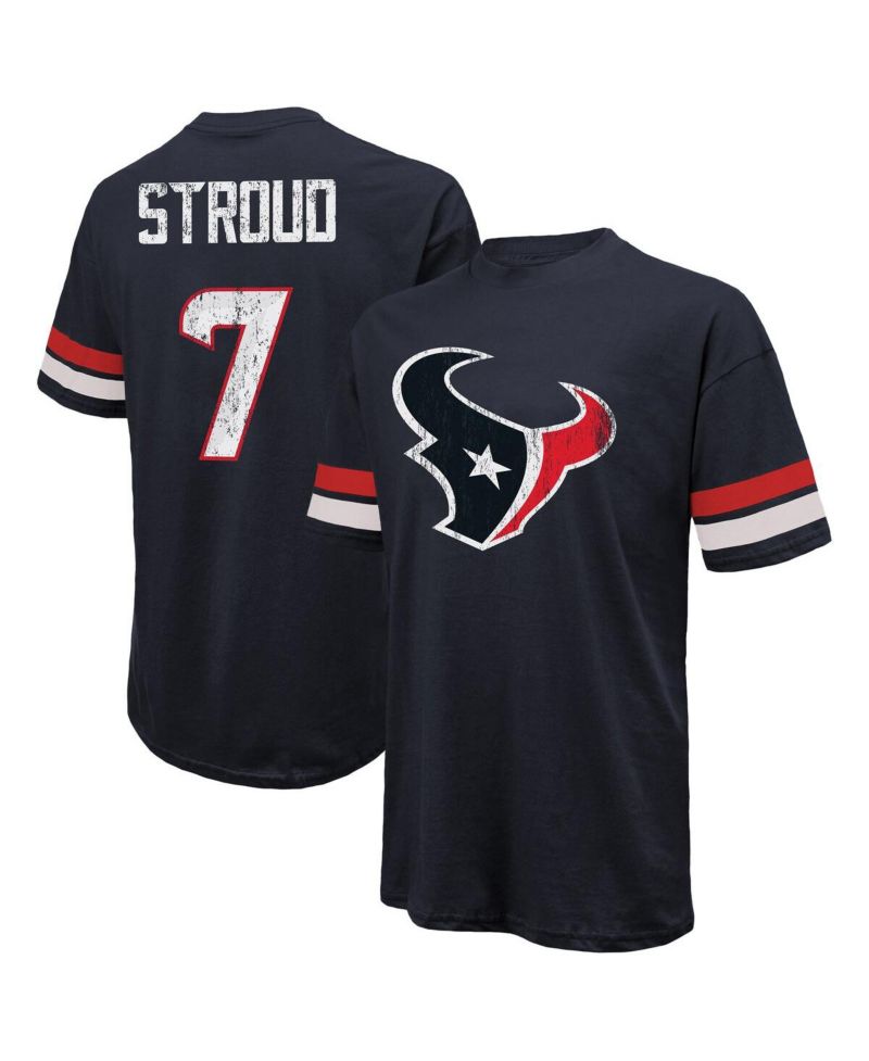 Threads Men's C.J. Stroud Navy Houston Texans Oversized Name & Number T-Shirt