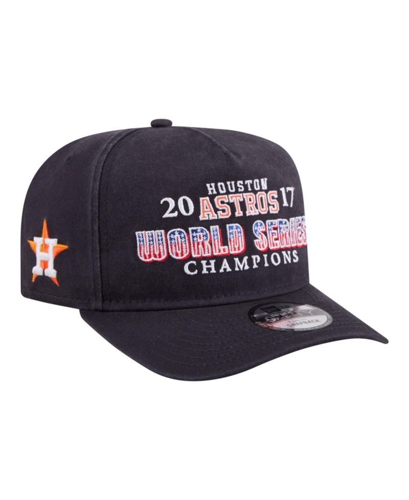 Men's Navy Houston Astros 2017 World Series Champions Historic 9FIFTY A-Frame Snapback Hat