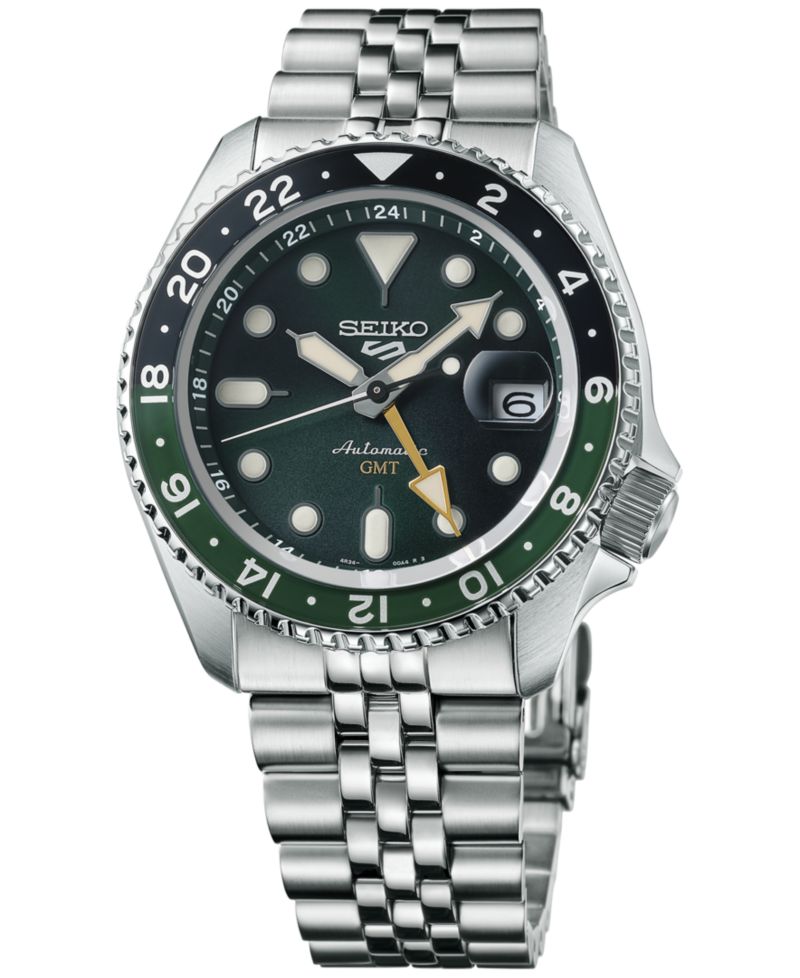 Men's Automatic 5 Sports Stainless Steel Bracelet Watch 42.5mm SSK035