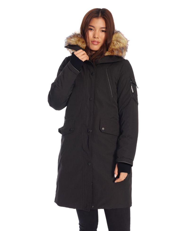 Women's Laurentian | Long Winter Parka with Faux Fur Hood