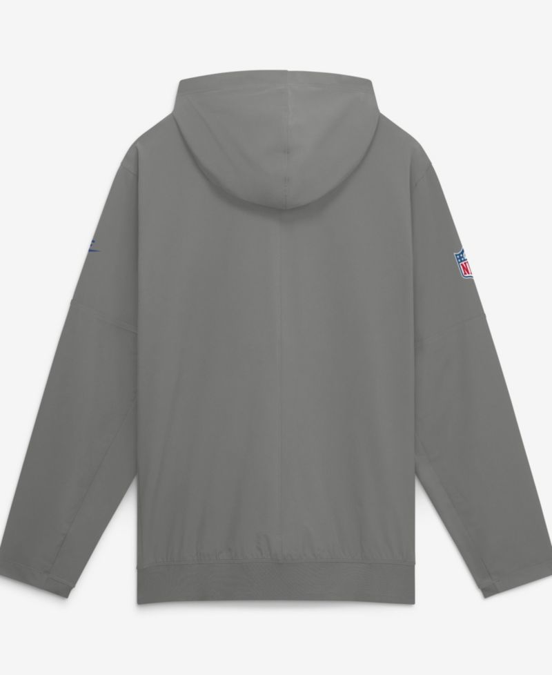 Men's Gray Buffalo Bills Sideline Broken Rules Alternate Anorak Half-Zip Hoodie