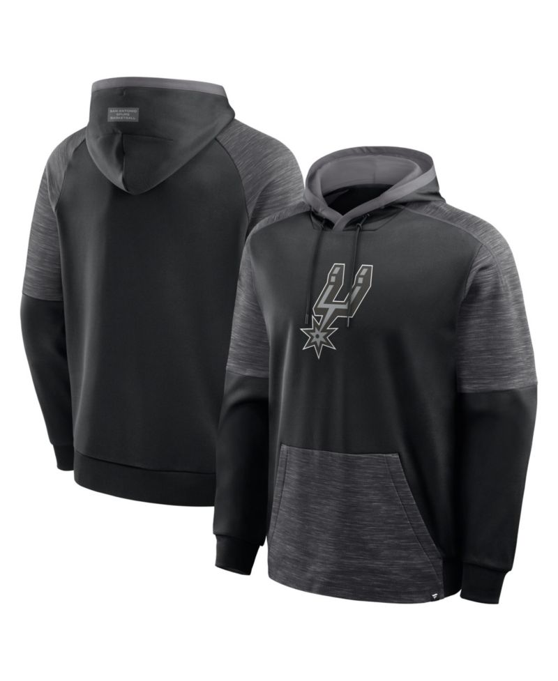 Men's Black San Antonio Spurs Pick Roll Defender Pullover Hoodie