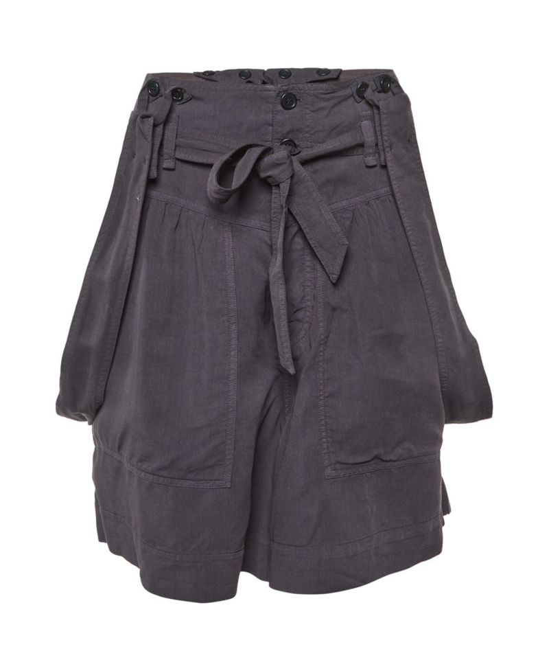 Women's High-Waisted Suspender Shorts, 7" Inseam