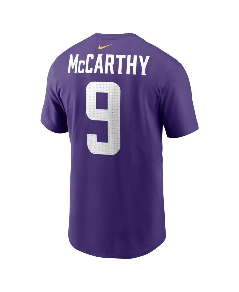 Men's J.J. McCarthy Purple Minnesota Vikings 2024 NFL Draft First Round Pick Name & Number T-Shirt