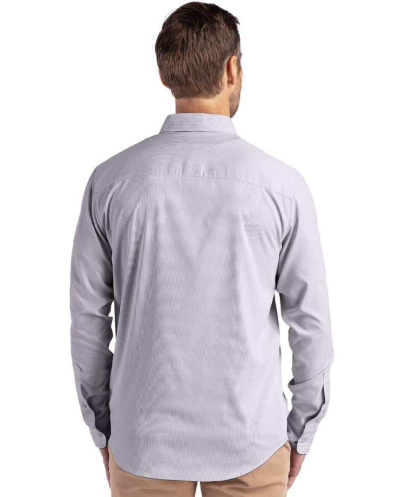 Men's Pinstripe Long Sleeve Dress Shirt