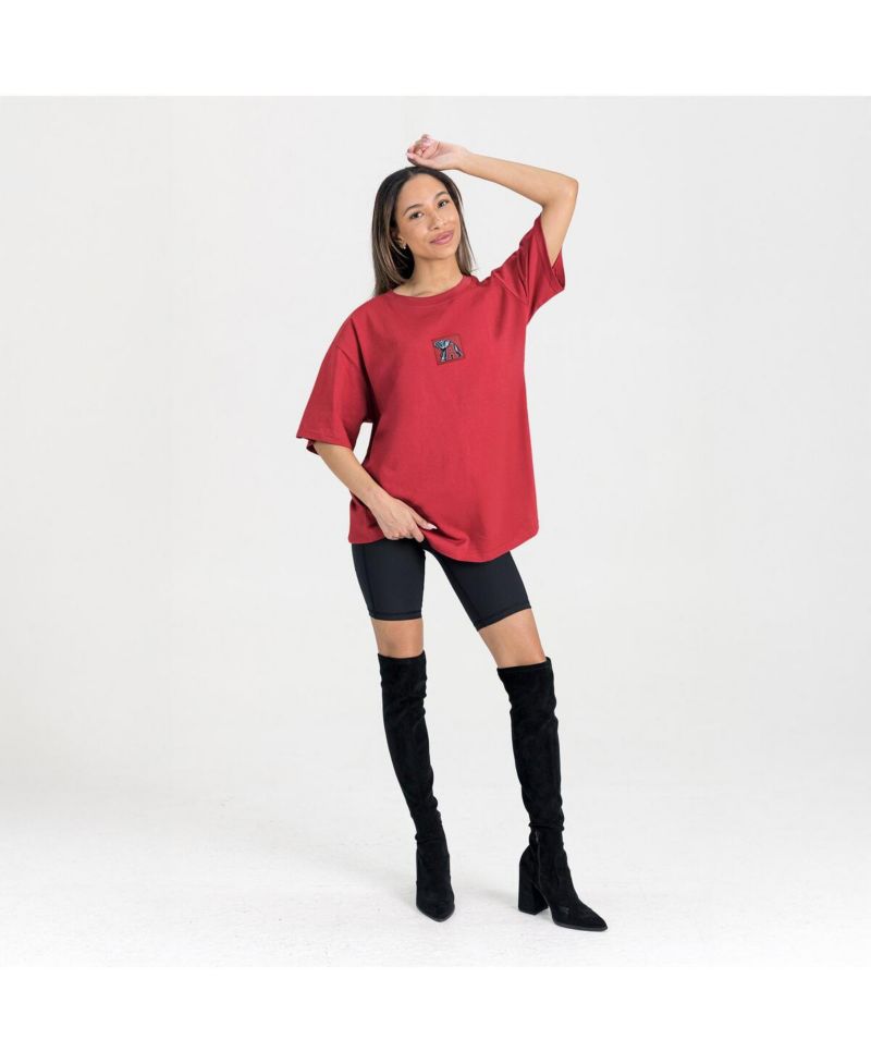Women's Crimson Alabama Crimson Tide Oversized Back at Ya T-Shirt