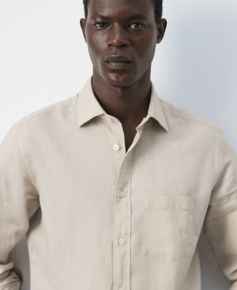 Men's Pocket Linen Shirt