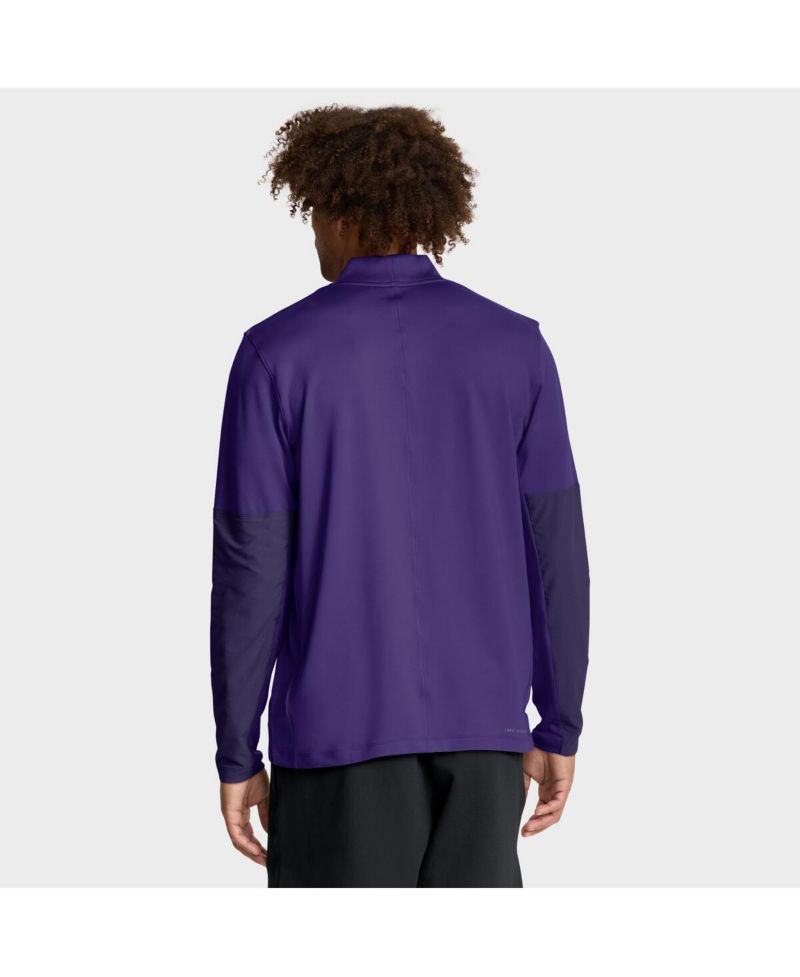 Men's Purple LSU Tigers One Goal Performance Half-Zip Pullover Sweatshirt