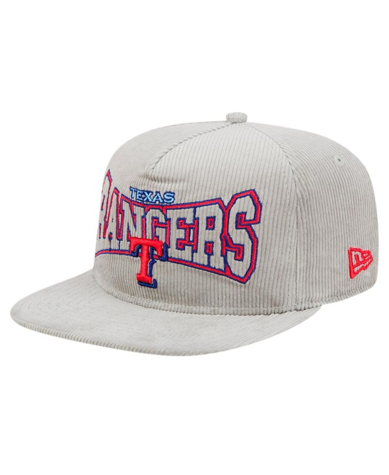 Men's Gray Texas Rangers Corduroy Golfer Snapback Hat