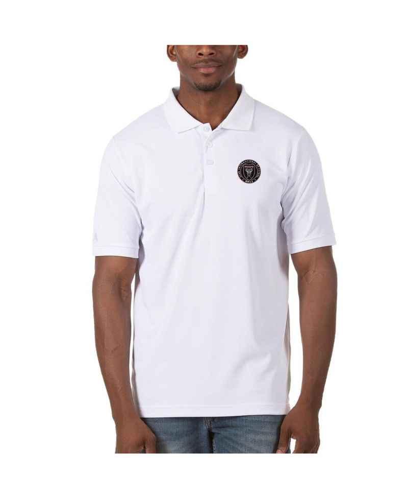 Men's White Inter Miami CF Legacy Pique Polo Shirt