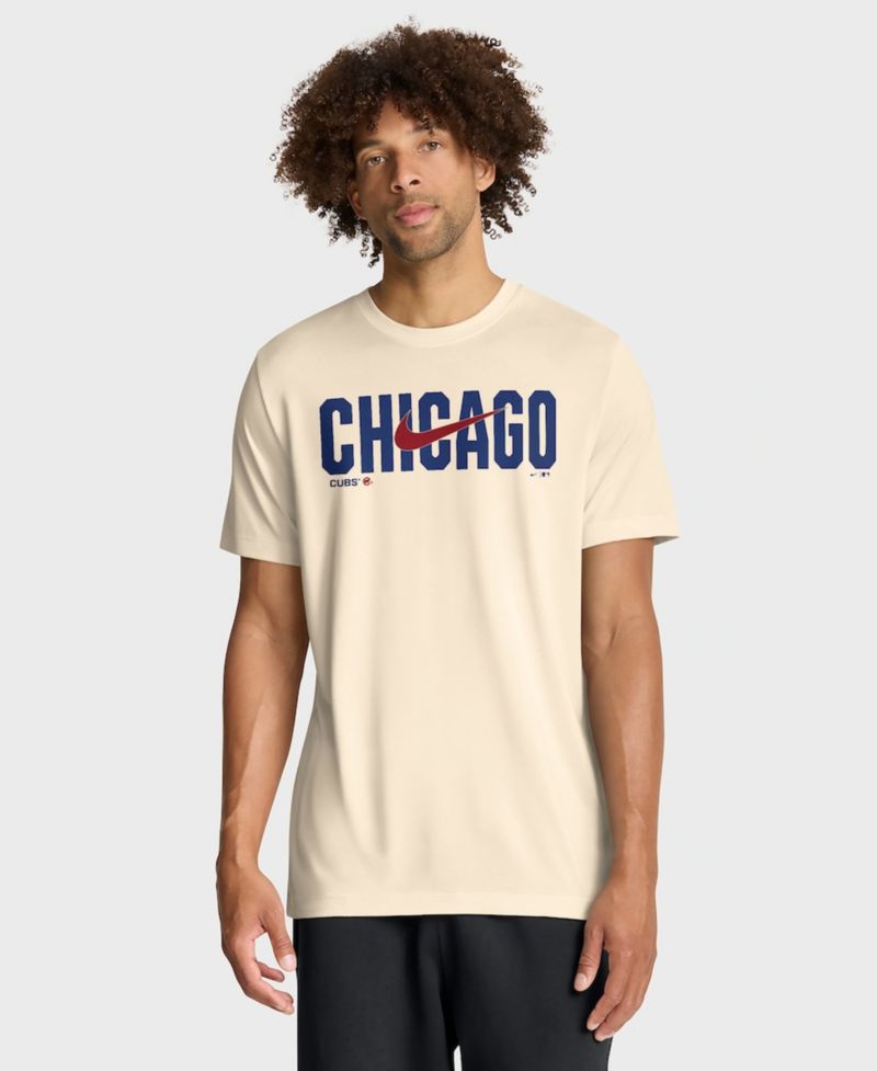 Men's Cream Chicago Cubs Swoosh Legend Dri-FIT T-Shirt