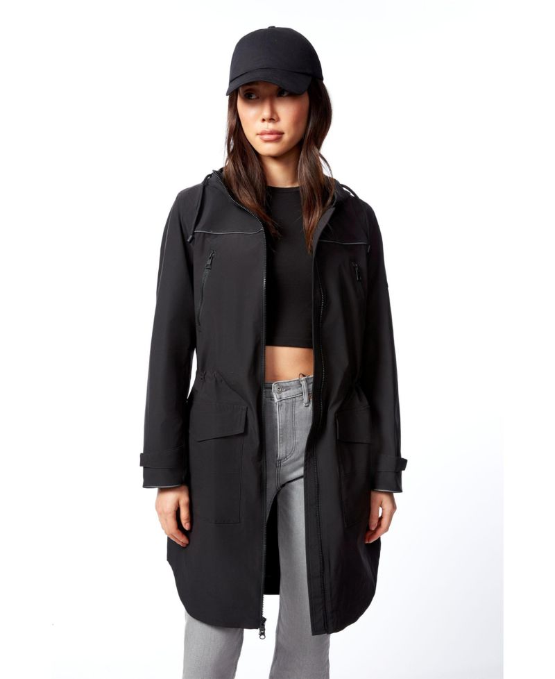 Women's Kusawa | Mid-length Hooded Drawstring-waist Raincoat