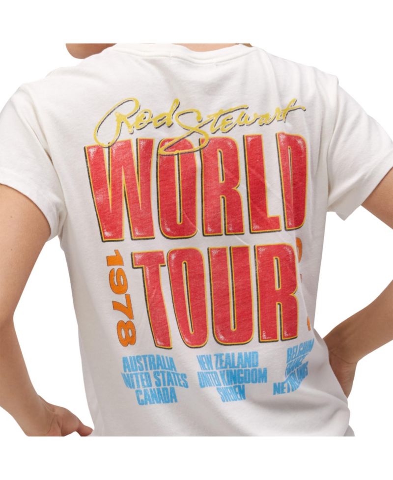 Women's White Rod Stewart 1978/79 World Tour Graphic T-Shirt