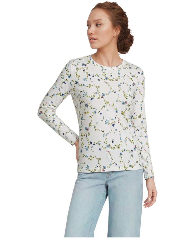Women's Tall Supima Cotton Long Sleeve Crewneck T-Shirt