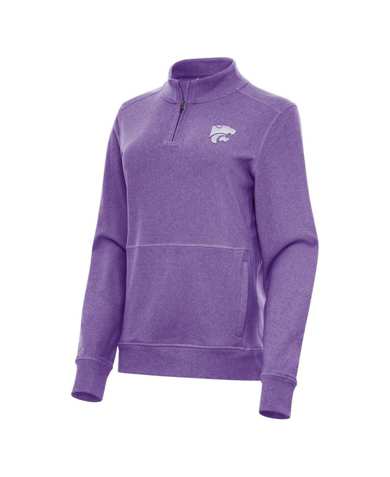 Women's Heather Purple Kansas State Wildcats Crush Quarter-Zip Jacket