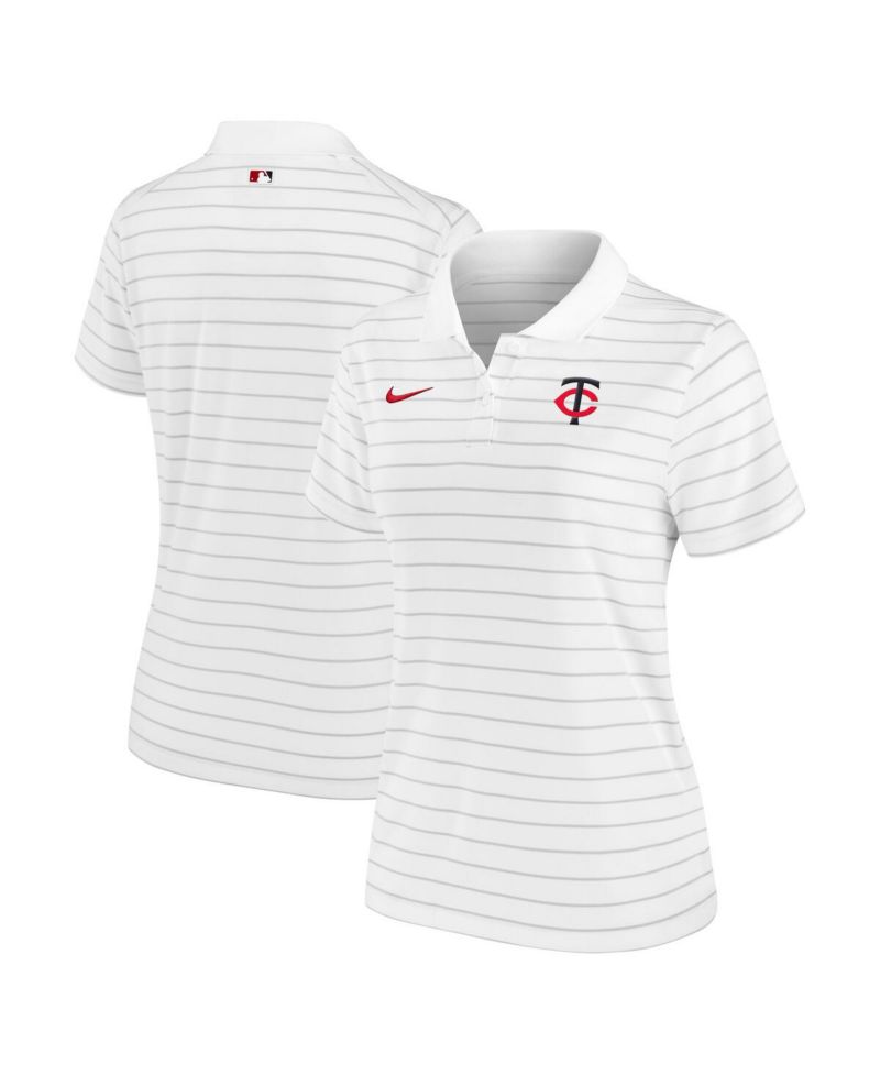 Women's White Minnesota Twins Authentic Collection Victory Performance Polo Shirt