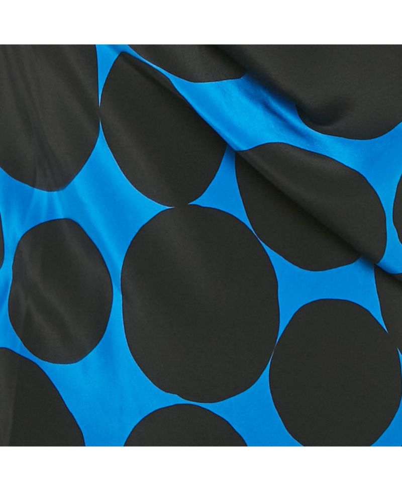 Women's Polka Dots Silk Cowl Neck