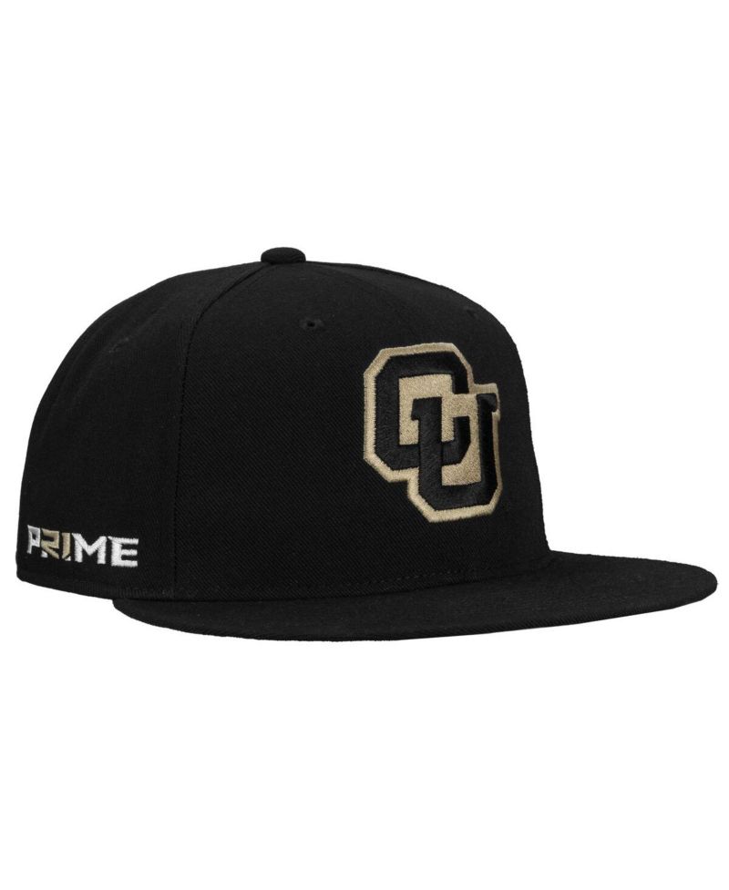 Men's Black Colorado Buffaloes Prime Pro Flat Brim Fitted Hat