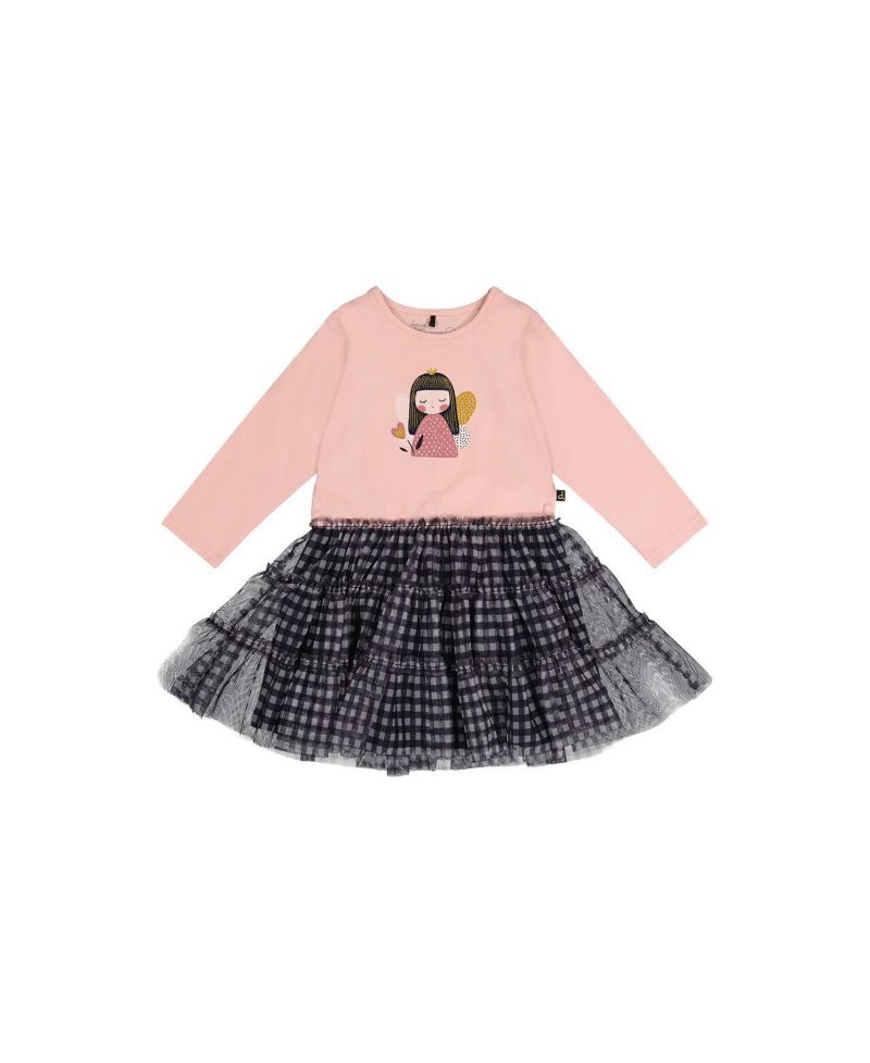 Baby Girls (12M-24M) Bi-Material Dress