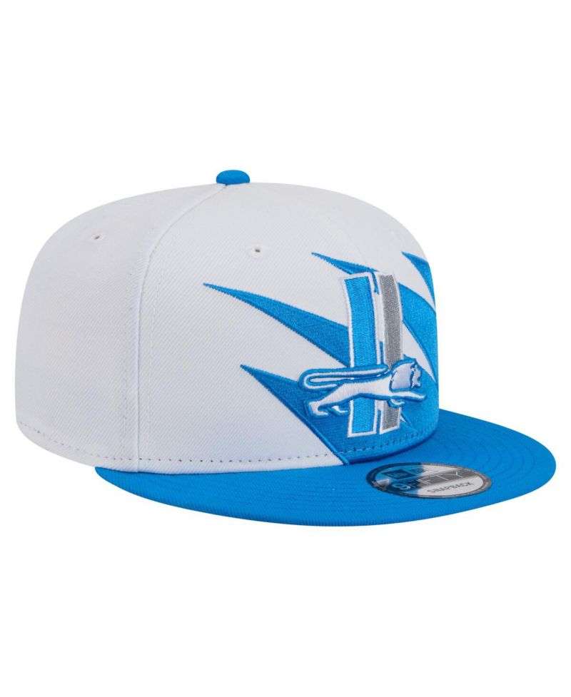 Men's Blue Detroit Lions Throwback Jagged 9FiFTY Snapback Hat