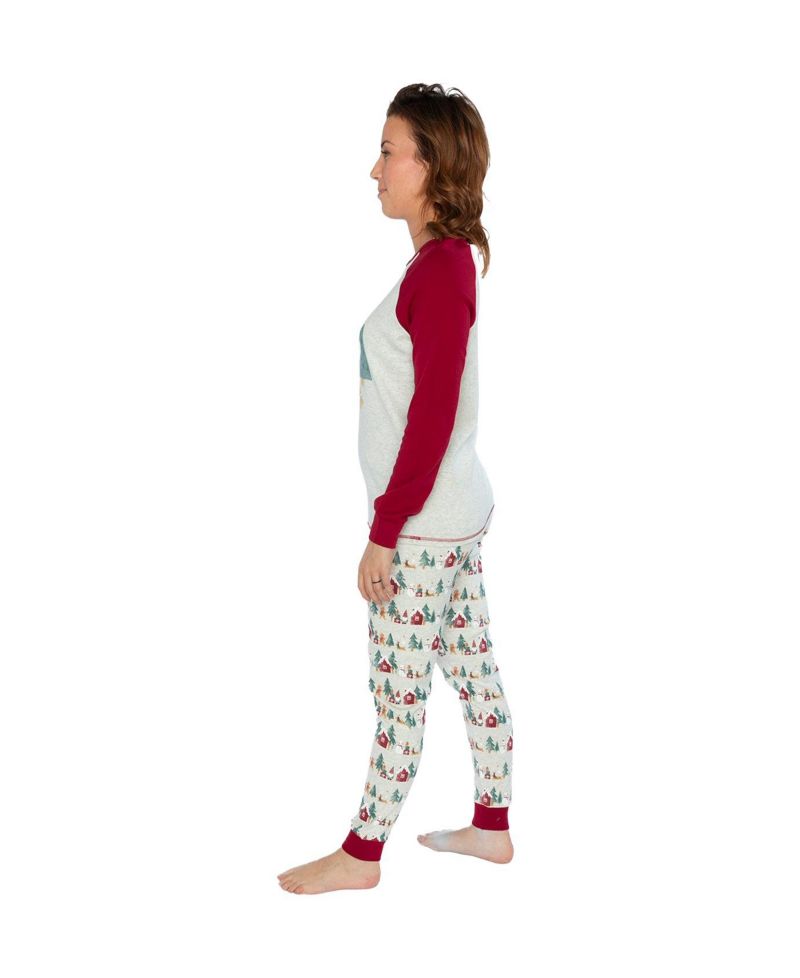 Women's Two Piece Christmas Pajama Set Holiday Print