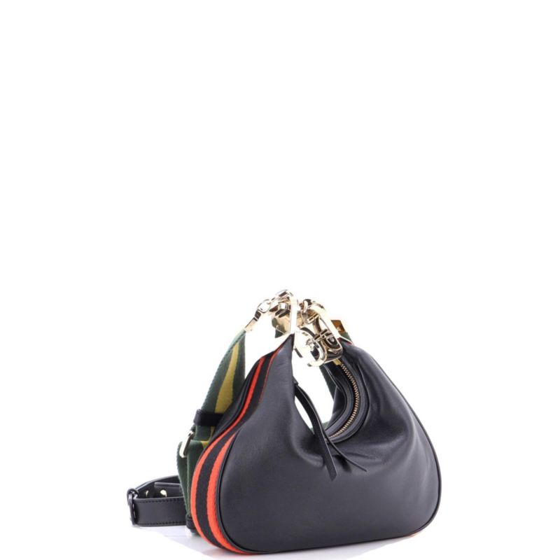 Small Attache Shoulder Bag Leather